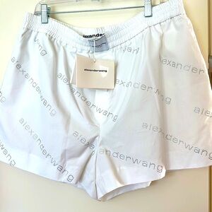Alexander Wang crystal logo all over boxer shorts